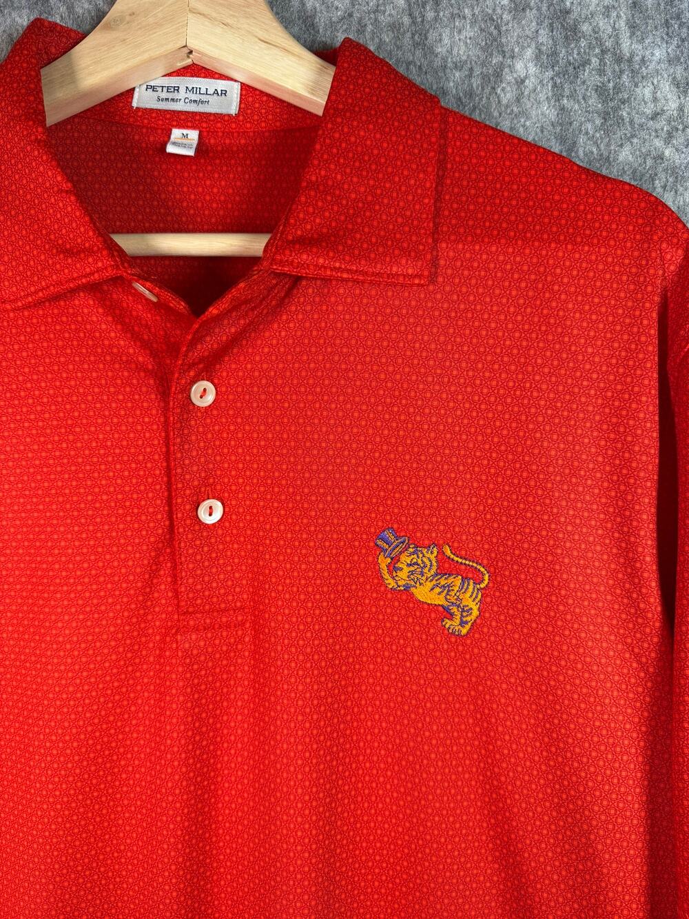 Peter Millar Summer Comfort Clemson Tigers Vault Medium Performance Golf Polo